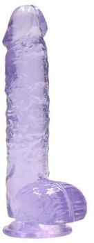 RealRock Realistic Dildo With Balls - Purple 17 cm