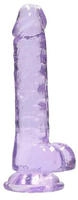 REALROCK - Durchsichtiger Realistischer Dildo - Lila (17cm)