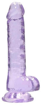 RealRock Realistic Dildo With Balls - Purple 18 cm
