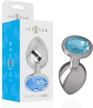 Intense Metall Analplug Größe L Blau