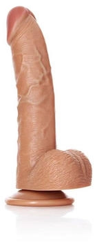 RealRock Curved Realistic Dildo with Balls and Suction Cup - 8" / 20,5 cm