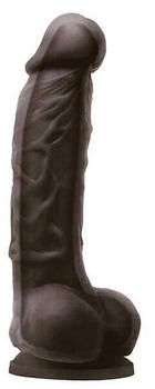 NS Novelties Colours Dual Density Dildo Dark Brown 13cm