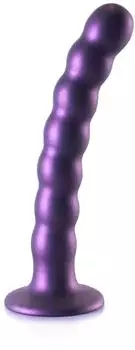 Ouch! Shots - Beaded Silicone G-Spot Dildo Lila 17 cm ⌀ 2,5 cm