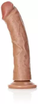 RealRock Curved Realistic Dildo Braun 20,5 cm