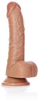 RealRock Curved Realistic Dildo Hellbraun 15,5 cm