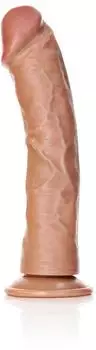 RealRock Curved Realistic Dildo Hellbraun 25,5 cm