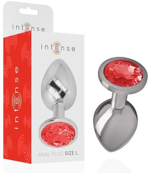 Intense Metall Analplug Größe L Rot