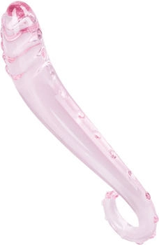 E.I.S. Strukturierter Glasdildo 16 cm rosa