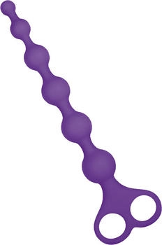 NMC NMC 8 Inch Ribbed Silicone Anal Beads Purple