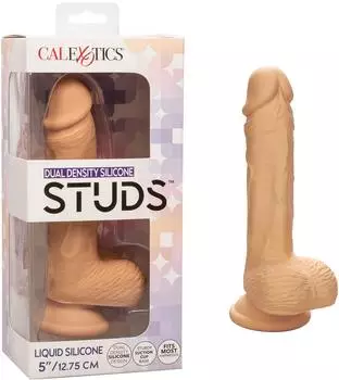 CalExotics Dual Density Silicone Stud Dildo Beige 12,75 cm