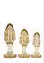 Ouch! Glitter Butt Plug Set - Gold
