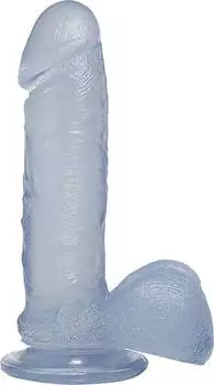 Doc Johnson 7-Inch Realistic Cock with Balls Clear
