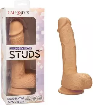 CalExotics Dual Density Silic Stud Dildo Beige 16 cm