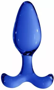 Chrystalino Expert Glas Analplug Blau ø 3,7 cm