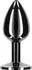 Taboom Aluminium Anal Plug mit Strassstein S schwarz 2,7 cm