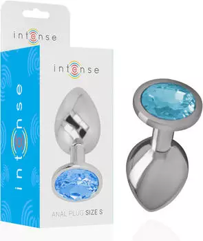 Intense Metall Analplug Größe S Blau