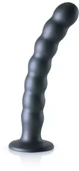 Ouch! Shots - Beaded Silicone G-Spot Dildo Schwarz 21 cm