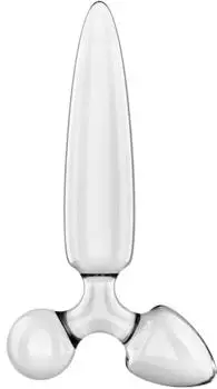Satisfyer Triple Crystal 1, 3-in-1 Glasdildo, 21cm transparent (4045689SF)
