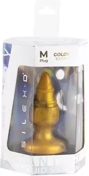 SILEXD Goldy Medium Anal-Plug, Silikon, Saugnapf (Fantasy Collection)