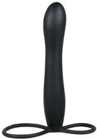 You2Toys Anal-Dildo aus Silikon mit zwei Fixierschlaufen, schwarz, 15 cm