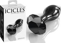 Icicles No.78 Diamant Glas-Analplug schwarz
