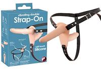 You2Toys Vibrierender Doppel-Strap-on mit verstellbarem Gurt und 10 Modi, 15,7...