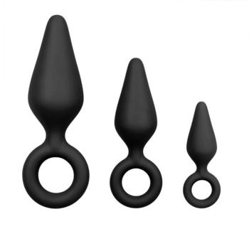 EasyToys Anal Collection Pointy Plug Black S/M/L Set