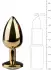 EasyToys Metal Butt Plug Crystal gold/silver S