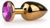 EasyToys Metal Butt Plug Crystal gold/purple S