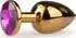 EasyToys Metal Butt Plug Crystal gold/purple S