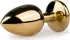 EasyToys Metal Butt Plug Crystal gold/purple S