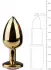 EasyToys Metal Butt Plug Crystal gold/purple S