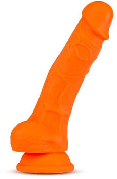 Blush Neo Elite Dildo with Balls Orange 19cm