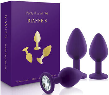 Rianne S Booty Plug Set 3 sizes (purple)