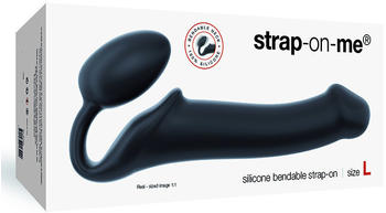 Strap-on-me Silicone Bendable Strap-On - Large (Black)