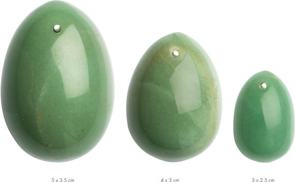 La Gemmes Yoni Egg Set Jade (L-M-S) grün