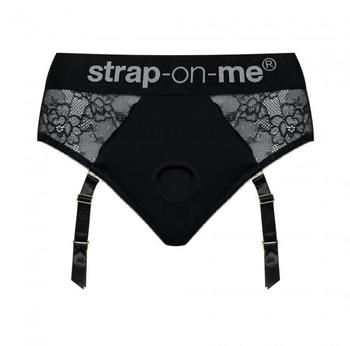 Strap-on-me Diva Luxuriöses Strap-on-Gurtzeug mit Spitze und Strumpfhaltern