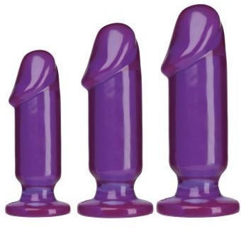Doc Johnson Crystal Jellies Anal Starter Kit purple