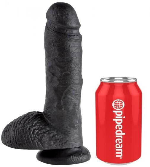 Pipedream Cock 8 Inch with Balls Black