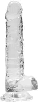 RealRock Crystal Clear Dildo 17 cm