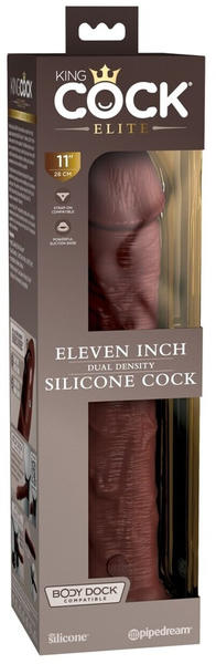 Pipedream Products Pipedream King Cock Elite 11“ Dual Density Silicone Cock Brown