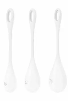 Satisfyer Yoni Power 1 Balls Training Set 3-teilig wei&szlig;
