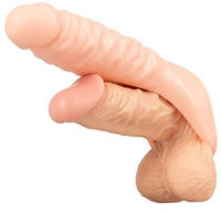 Realistixxx Doppeldildo mit Ring in nat&uuml;rlicher Optik Double Fucker 18 cm