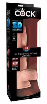 Pipedream King Cock - Plus Triple Density Fat Cock with Balls Flesh 28 cm Pipedream King Cock - Plus Triple Density Fat Cock with Balls Flesh 28 cm