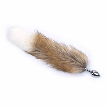 Kiotos Fox Tail Plug Brown & White Short 2,8 cm