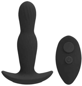 Doc Johnson A-Play Expander Silicone Anal Plug with Remote Black 5,75“