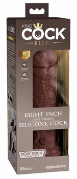 Pipedream King Cock Elite Dual Density Silicone Cock Brown 20.5cm