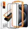 Spigen AGL06895, Spigen Glass tR AlignMaster 2 Pack FC Black iPhone 15 Pro