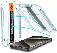 Spigen AGL06872, Spigen Glass tR EZ Fit 2 Pack - transparency - iPhone 15 Pro Max