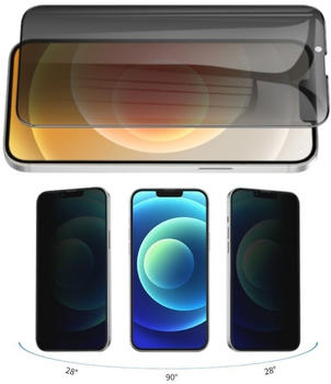 Wigento Schutzfolie Für Apple iPhone 13 Mini 2x 3D Premium Privacy 0,3 mm H9 Hart Glas Schwarz Folie Panzer Schutz Folie Neu